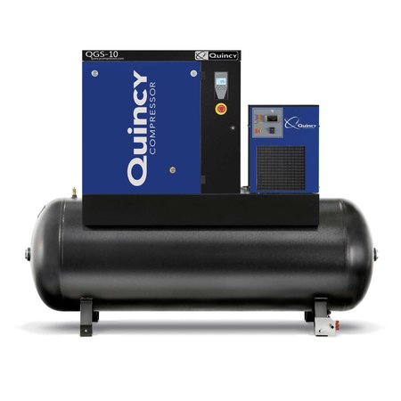 QUINCY COMPRESSOR QGS Series 10 HP Rotary Screw Compressor, QGS 10 HPD-3 QGS 10 HPD-3